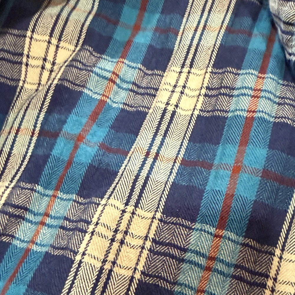 Ariat Men's Halmaty Blue and white Plaid retro fit Shirt size small - Picture 10 of 11